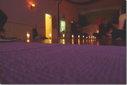 Candlelight yoga
